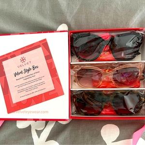 VELVET Style Box! 3 Pairs of Sunglasses- Black, Tortoise, and Dreamy Soft Pink